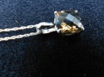 silver chain smoky pendant a